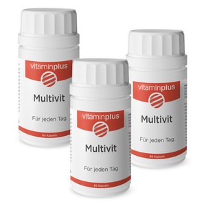 Vitaminplus, Vitaminplus Multivitamin vegan Kapseln 3x 60 Stück, Vitaminplus Multivitamin vegan Kapseln 3x 60 Stück