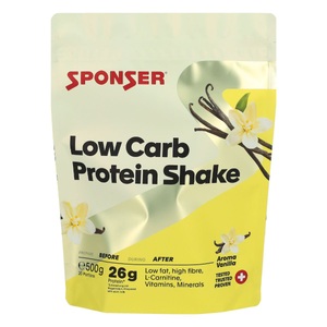 Sponser, Sponser Protein Shake Vanilla, Low Carb Protein Shake Vanilla 500 g Proteinpulver