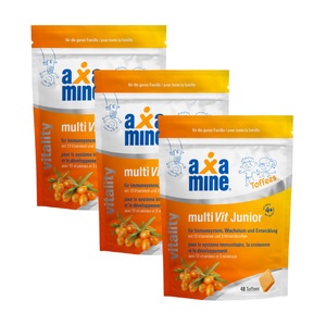 Axanova AG, Axamine multiVit Junior Toffees 3x 48 Stück, Axamine multiVit Junior Toffees 3x 48 Stück