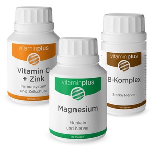 Vitaminplus, Vitaminplus B-Komplex, Vitamin C + Zink & Magnesium, Vitaminplus B-Komplex, Vitamin C + Zink & Magnesium