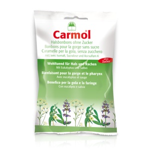 Carmol, Carmol Hals-Bonbons ohne Zucker Tray (12x75 g), 
