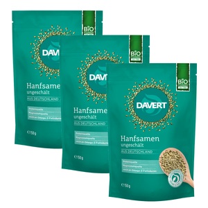 Bio Partner Schweiz AG, DAVERT Hanfsamen Bio Beutel 3x 150 g, DAVERT Hanfsamen Bio Beutel 3x 150 g