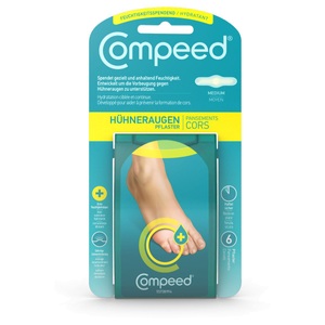 F. Uhlmann-Eyraud SA, Compeed Hühneraugenpflaster M feuchtigkeitspendend 6 Stück, Compeed Hühneraugenpflaster M feuchtigkeitspendend 6 Stück