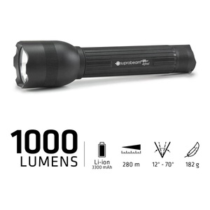 Suprabeam, Suprabeam Q5xr Defend Taschenlampe 1000 lm - Schwarz -, 