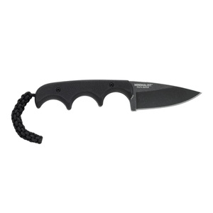 CRKT, CRKT Minimalist Black Drop Point Neck Knife Fahrtenmesser, CRKT Minimalist® - Drop Point Black - EDC/Einsatzmesser mit Thermoplastic Scheide - Schwarz -