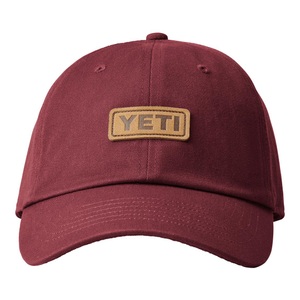 Yeti, YETI Leather Logo Badge 6 Panel Soft Crown - Cap, YETI Leather Logo Badge 6 Panel Soft Crown - Cap - Harvest Red -