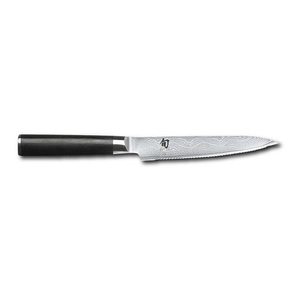 Kai, Shun Allzweckmesser mit Wellenschliff 15cm, Kai - Allzweckmesser SHUN - schwarz/grau - Edelstahl