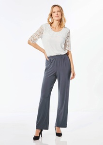 Bequeme Slinky-Hose mit Schlupfbund - dunkelgrau - Gr. 50 von Goldner Fashion