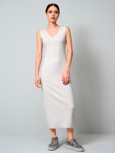 Alba Moda, Strickkleid in Ripp-Optik Alba Moda Hellgrau, 