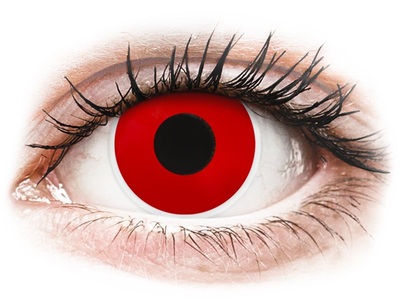 Maxvue Vision, ColourVUE Crazy Lens - Red Devil - ohne Stärke (2 Linsen), 