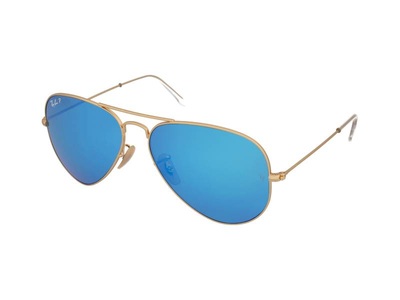 Ray-Ban, Ray-Ban Aviator large RB 3025 112/4L, Ray-Ban RB 3025 AVIATOR LARGE METAL Unisex-Sonnenbrille Vollrand Pilot Metall-Gestell, gold