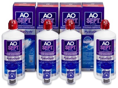 Alcon, AO SEPT PLUS HydraGlyde 4 x 360 ml, 