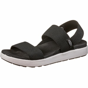 Keen, Keen Elle Backstrep Sandalen Damen, KEEN Damen Freizeitsandalen W Elle Backstrap, Schwarz, aus recyceltem PET-Kunststoff