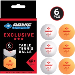 Donic-Schildkröt, Donic-Schildkröt 3STERN POLY 40+ 6er Tischtennisball, DONIC Schildkröt Tischtennisball 3-Stern Avantgarde 6er Set