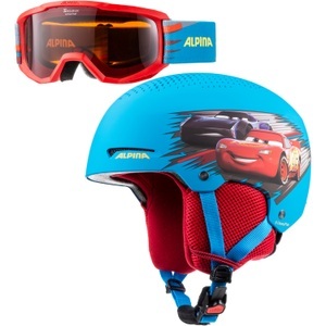 Alpina, Zupo Disney Jungen Skihelm + Brille, Alpina Zupo Disney Set Skihelm Kinder blau 48-52cm 2021 Ski- & Snowboardhelme