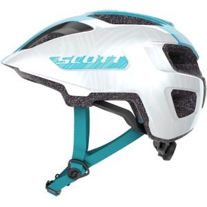 Scott, Scott Kinder Spunto Junior Fahrradhelm (Weiß), Scott Spunto Junior (CE) - Fahrradhelm - Kind Pearl White / Bright Blue 50-56 cm