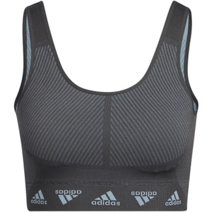 adidas, adidas AEROKNIT DESIGNED4TRAINING BH Damen, adidas Aeroknit Sport-BH Damen - Dunkelgrau