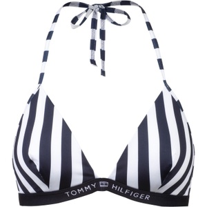 Tommy Hilfiger, Tommy Hilfiger Triangle Fixed Bikini Oberteil Damen, Gestreiftes Bikini-Oberteil, Triangelform