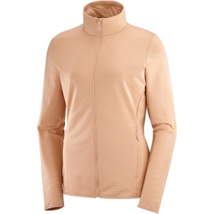 Salomon, Salomon Damen Outrack Full Zip Mid Longsleeve (Größe M, Braun), 