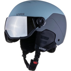 Uvex, Uvex Wanted VIS Skihelm, Uvex Skihelm Wanted Visor - glacier - rhino mat (Grösse: 54-58)