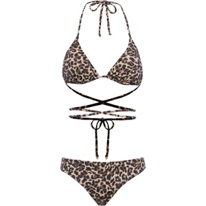 Bruno Banani, Bruno Banani Triangel-Bikini, bedruckt mit langem Bindeband, Bruno Banani Triangel-Bikini, bedruckt mit langem Bindeband