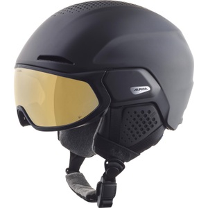 Alpina, ALPINA Alto Q-Lite Skihelm, Alpina Alto Q-Lite Visier Skihelm - Black Matt (Grösse: 59-63)