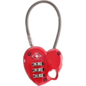 Munkees, Munkees TSA Herz Zahlenschloss Schlüsselanhänger, TSA Herz Schloss