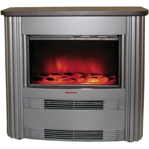 SONNENKOENIG, Sonnenkönig Diablo Modern Elektrokamin, Sonnenkönig Heizlüfter ELEKTROKAMIN DIABLO MODERN Silber