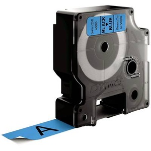 Dymo, Schriftband DYMO D1 45806 Bandfarbe: Blau Schriftfarbe:Schwarz 19 mm 7 m, Dymo Schriftband D1, schwarz/blau, 19mm, 7m, S0720860