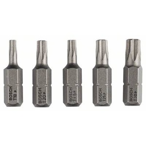 Bosch Accessories, Bosch Accessories 2607001768 Bit-Set 5teilig Innen-TORX, Bosch Schrauberbit-Set Extra-Hart | T10-T30 | 25 mm | 5 Stück