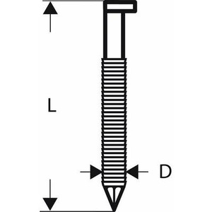 Bosch Accessories, D-Kopf Streifennagel SN34DK 65RG,2,8 mm, 65 mm, verzinkt, gerillt 3000 St. Bosch Accessories 2608200020, 