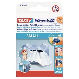 Tesa, tesa® Powerstrips® Small 14 St. Weiß POWERSTRIPS® tesa Inhalt: 1 Pckg., TESA Powerstrips Small 15x81mm 575500001 ablösbar, doppelseitig 14 Stk.