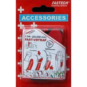 Fastech, Fastech 687-330 Klettband mit Gurt Haft- und Flauschteil (L x B) 350 mm x 20 mm Schwarz, Rot 2 St., FASTECH Schlaufenband FAST-VSTRAP 20 x 350 mm, Schwarz/Rot