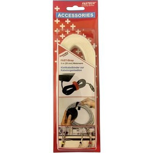 Fastech, Fastech 697-010 Klettband zum Bündeln Haft- und Flauschteil (L x B) 5000 mm x 20 mm Weiß 5 m, FASTECH Klett-Kabelbinder 5 m x 20 mm, Weiss