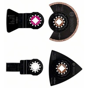 Bosch Accessories, Multifunktionswerkzeug-Zubehör-Set 4teilig Bosch Accessories 2609256978 1 St., Bosch Starlock Fliesen-Set 4-teilig