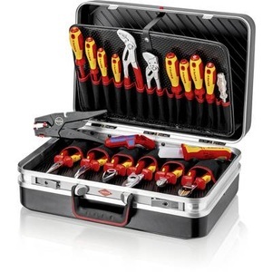 Knipex, Knipex 00 21 20 Elektriker Werkzeugkoffer bestückt 20teilig (B x H x T) 480 x 175 x 370 mm, Knipex Werkzeugset »Elektro«, (Set, 20 tlg.)