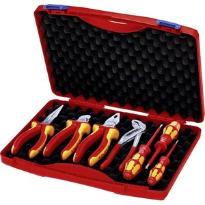Knipex, Knipex 00 21 15 VDE Werkzeugset im Koffer 7teilig, Knipex Werkzeugkoffer »«RED» Elektro Set 2 7-teilig«, (7 St.)