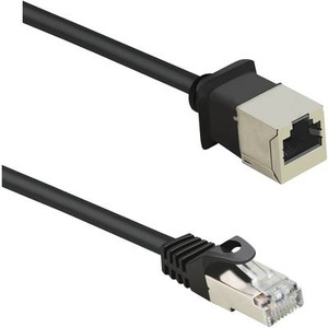 Renkforce, Renkforce RJ45 Netzwerk Verlängerungskabel CAT 5e F/UTP 5 m Schwarz mit Rastnasenschutz, vergoldete Steckkontakte, Renkforce RF-4394127 RJ45 Netzwerkkabel, Patchkabel CAT 5e F/UTP 5.00 m Schwarz Verlängerungskabel mit Rastnasenschutz,
