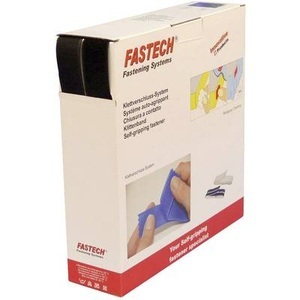 Fastech, Fastech B30-STD-HL999925 Klettband zum Aufnähen Haft- und Flauschteil (L x B) 25 m x 30 mm Schwarz 25 m, 