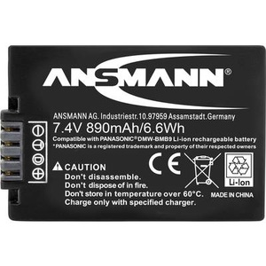 Ansmann, Ansmann A-Pan DMW BMB 9E Kamera-Akku ersetzt Original-Akku DMW-BMB9E 7.4 V 900 mAh, 