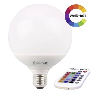 Lightme, LightMe LED EEK A+ (A++ - E) E27 Globeform 10 W = 60 W RGBW (Ø x L) 120 mm x 156 mm colorchanging, inkl. Fernbedienung 1, 