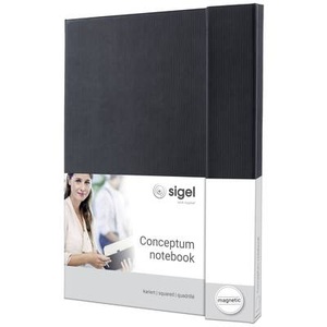 Sigel, Sigel Notizbuch CONCEPTUM® CO151 kariert Schwarz Anzahl der Blätter: 97 DIN A4, Sigel CONCEPTUM® CO151 Notizbuch kariert Schwarz Anzahl der Blätter: 97 DIN A4