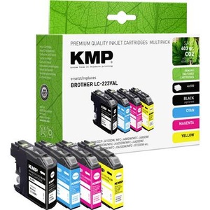 KMP, KMP Tinte ersetzt Brother LC-223 Kompatibel Kombi-Pack Schwarz, Cyan, Magenta, Gelb B48V 1529,0050, KMP Druckerpatrone ersetzt Brother LC-223BK, LC-223C, LC-223M, LC223Y Kompatibel Kombi-Pack Schwarz, Cyan, Magenta, Gelb