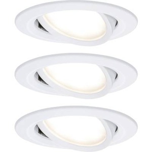 Paulmann, Paulmann Coin Slim LED-Einbauleuchte IP23 weiß 3er, Paulmann 93875 Coin Slim LED-Einbauleuchte 3er Set LED LED fest eingebaut 18 W Weiß (matt)