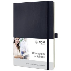 Sigel, Sigel Notizbuch CONCEPTUM® CO308 Dot-Lineatur (punktkariert) Schwarz Anzahl der Blätter: 97 DIN A4, Conceptum Notizbuch, A4, black, Dot-Lineatur, 194 Seiten, CO308