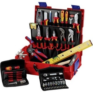 Knipex, Knipex Werkzeugkoffer L-BOXX, Knipex Werkzeugset »L-BOXX Elektro«, (63 tlg.)