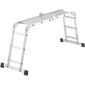 Hailo, Hailo ProfiStep® combi 7412-037 Aluminium Mehrzweckleiter Arbeitshöhe (max.): 4.35 m Silber 16.7 kg, Hailo ProfiStep® combi 7412-037 Aluminium Multifunktionsleiter Arbeitshöhe (max.): 4.35 m Silber 16.7 kg