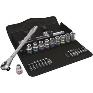 Wera, Wera 8100 SC 10 Zyklop Steckschlüsselsatz zöllig 28teilig 05004080001, 8100 SC 10 Zyklop Speed-Knarrensatz, zöllig, 28?teilig, Werkzeug-Set