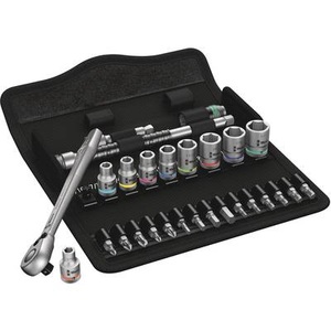 Wera, Wera 8100 SA 11 Zyklop Steckschlüsselsatz zöllig 28teilig 05004021001, Zyklop Metal-Knarrensatz 8100 SA 11, Zoll-Größen, Werkzeug-Set