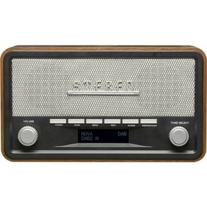 DAB+ Radio mit Weckfunktion im formschönen Holzgehäuse